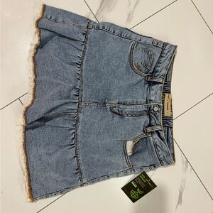 Love Light Blue Denim Skort